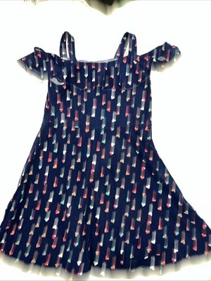 Girls Clothes Size 6 Heart Dress No Sleeve Blue Pink Green Epic Threads