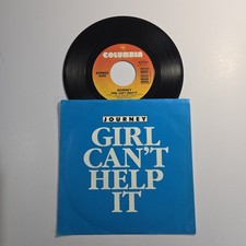 Journey "Girl Can't Help It" 45 Vg+ Tested Jukebox Picture Sleeve Rare 1986