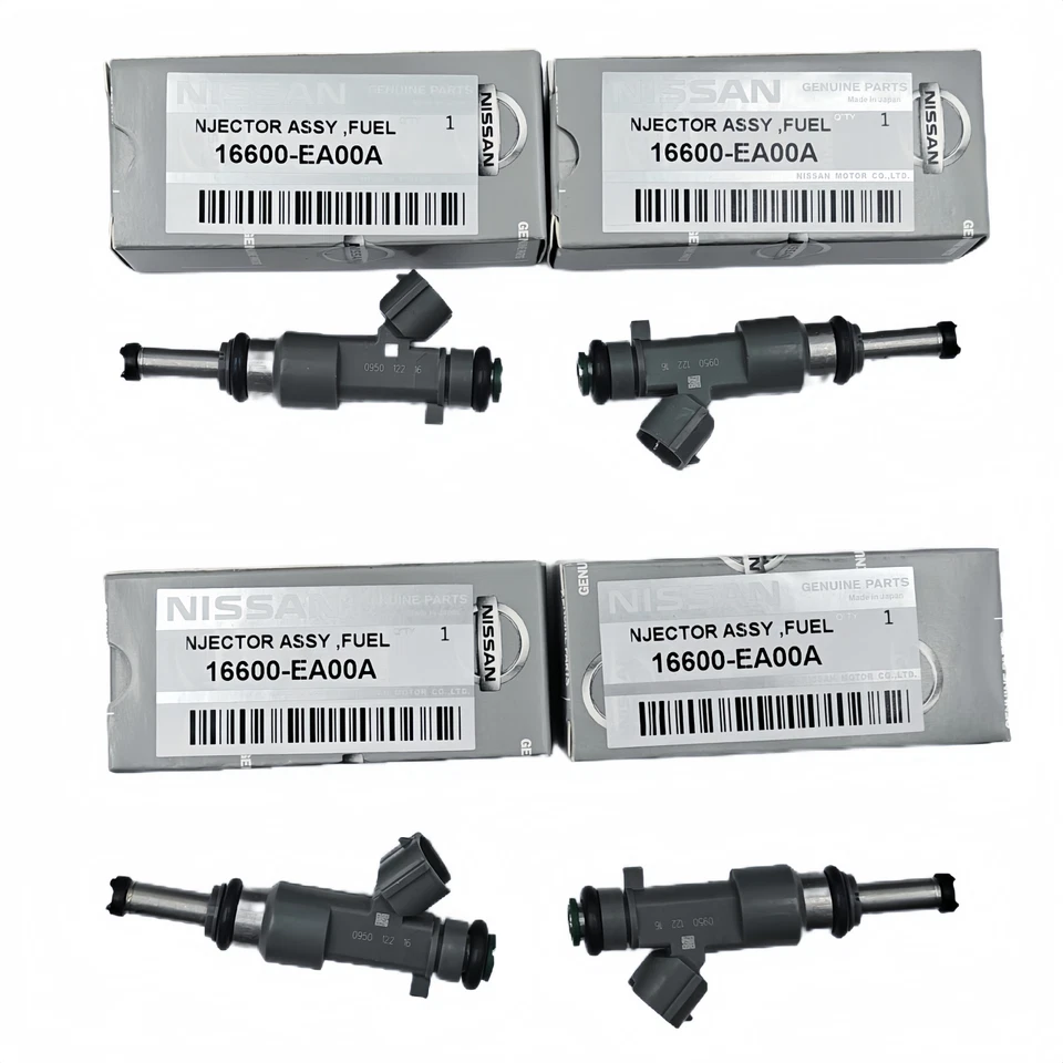 4X OEM 16600-EA00A Fuel Injector For 2005-2019 Nissan Frontier 4 Cyl 2.5L QR25DE - Imagem 2 de 4