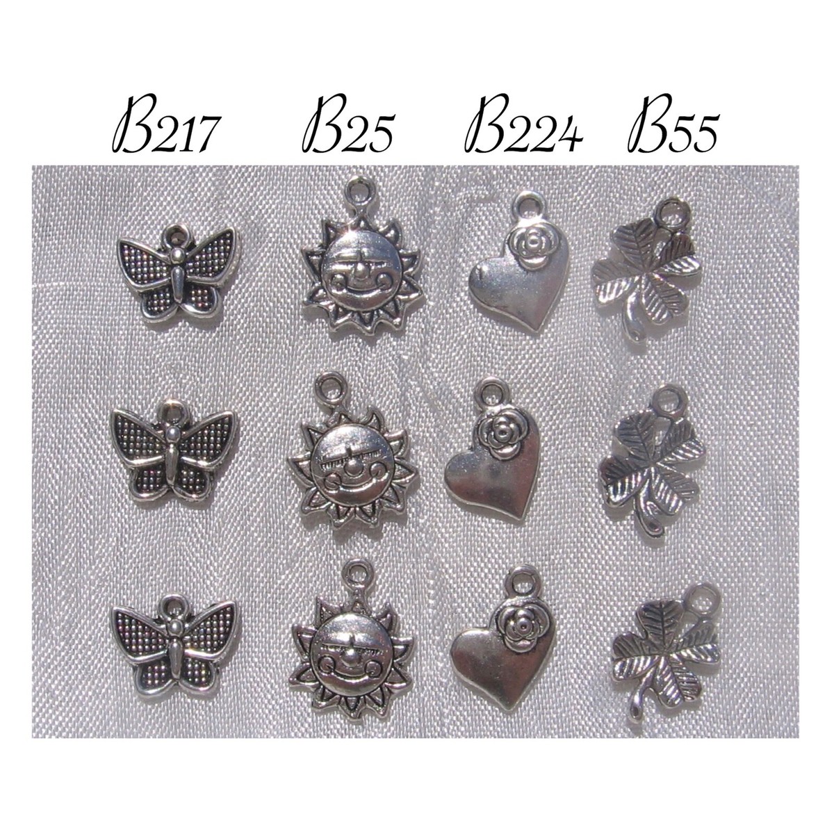 Lot De 20 Breloques Pendentifs étoiles Argentées 14x11.5mm - Perles Fantaisie Pour Création Bijoux