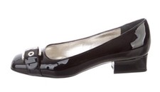 DOLCE GABBANA AUTH $890 Women's Black Patent Leather Pump Shoes Size 6