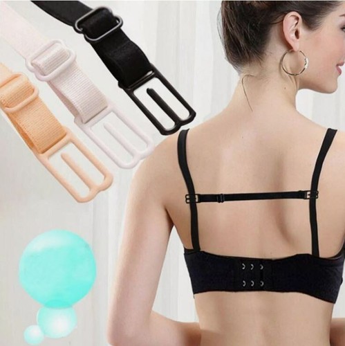 3PCS Lady Nonslip Elastic Adjustable Band Bra Strap Holder Strap Racer Back Clip - Picture 3 of 7