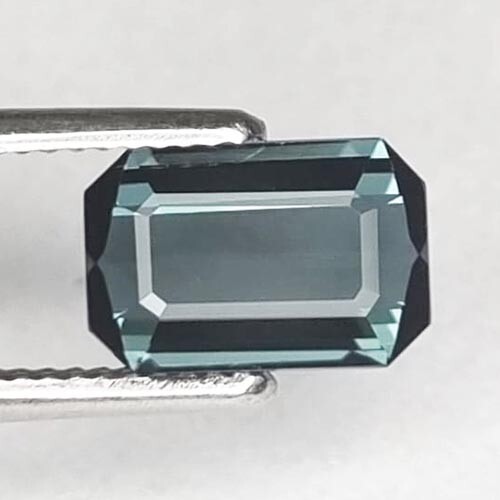 TWINKLING !!! 1.10 CTS.NATURAL OCTAGON EMERALD CUT BLUE TOURMALINE / INDICOLITE - Picture 3 of 5