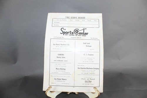 San Rafael Vs Tamalpais November 15, 1946 Football Program - Picture 4 of 5