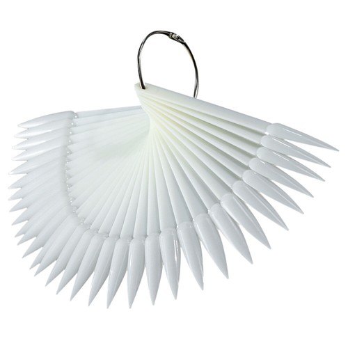 50 PCS Nail Color Card Fan Shape Tips Press-on False Nails Sample Display - Picture 3 of 12
