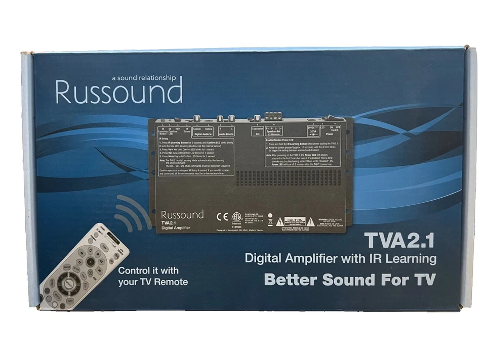 Russound TVA2.1 Slim-profile stereo TV Digital amplifier with IR Controller - Image 3 of 3