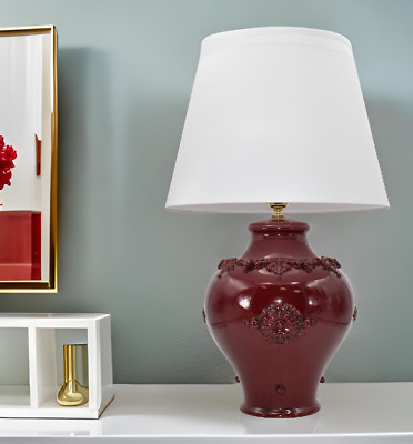 Ceramic lamps by Caltagirone Table lamp Boccia Bordeaux Abatjour