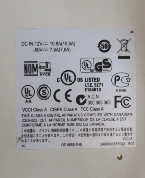 Alcatel-Lucent OmniSwitch OS6850-P48L PoE 44x 10/100Base-T 4x1Gb SFP/RJ45 Switch - Image 4 of 4