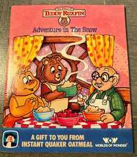 VINTAGE TEDDY RUXPIN ADVENTURES IN THE SNOW QUAKER OATMEAL PROMOTION BOOK 1987