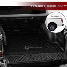 For 2005-2021 Nissan Frontier 5 Ft Blk Rubber Diamond Truck Bed Floor Mat Liner