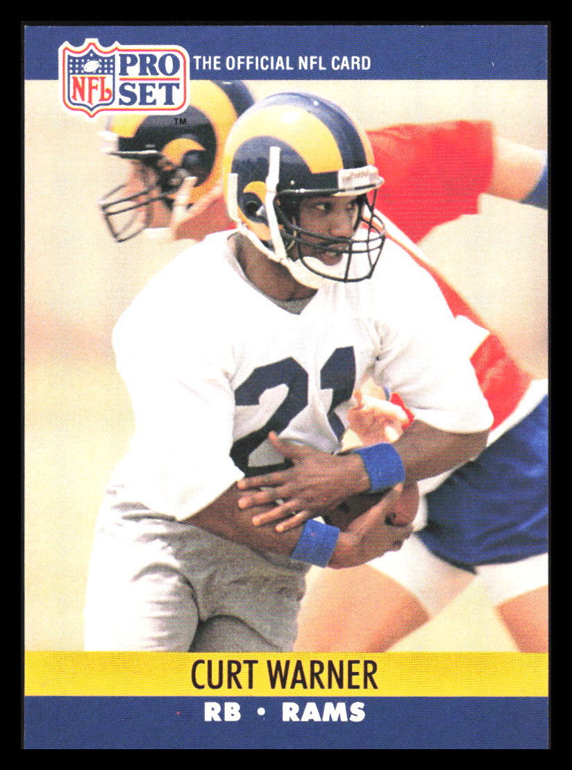 1990 Pro Set Curt Warner #555 Los Angeles Rams Football Card
