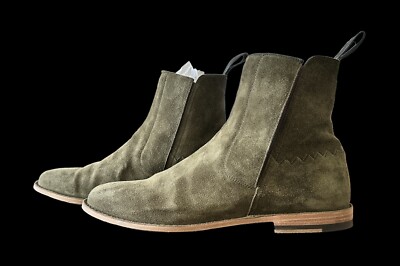 Bottega Veneta Chelsea Boots - Suede - Green - Size 41.5 EU (runs big 42/42.5)