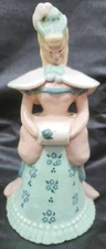 KAY FINCH Lady in pastel gown with muff FIGURINE California Pottery mid century