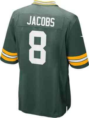Green Bay Packers Josh Jacobs #8 Nike Men's Green 2025 Official