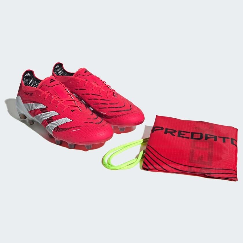 adidas Soccer Cleats PREDATOR ELITE HG/AG Lucid Red/White adidas Soccer Cleats PREDATOR ELITE HG/AG Lucid Red/White