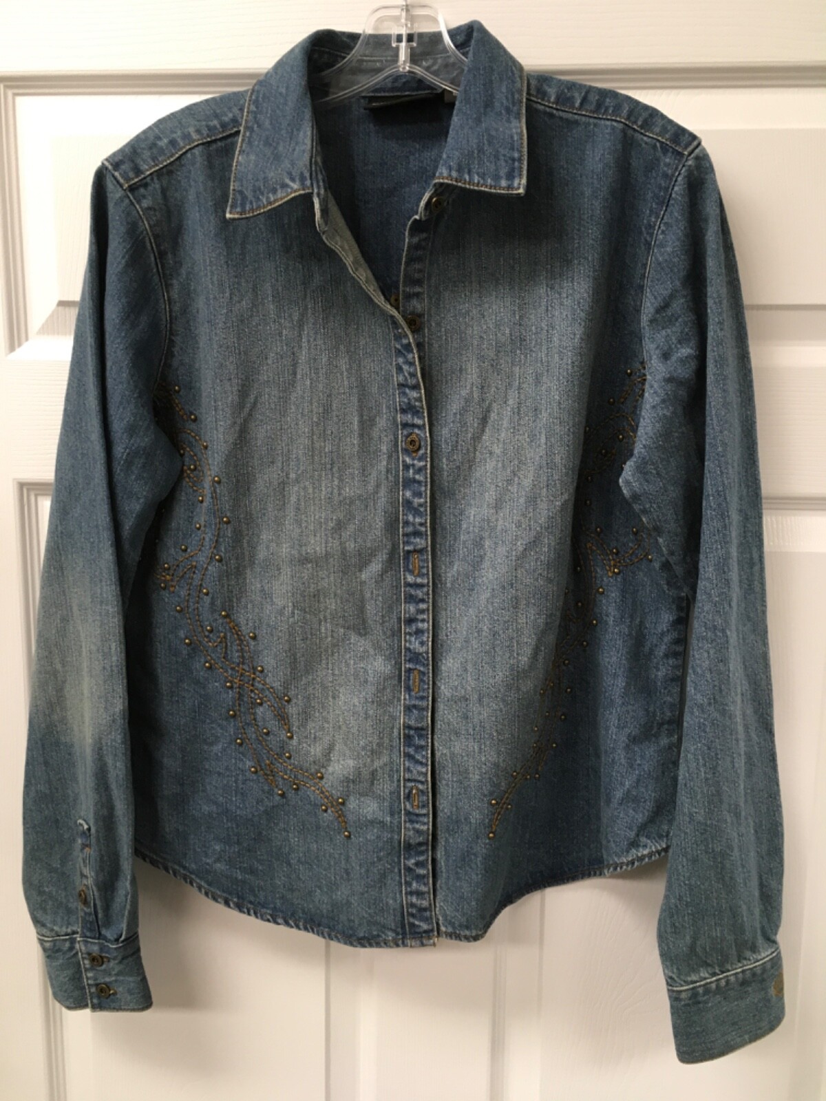 Authentic HARLEY DAVIDSON Studded Embroidered Lon… - image 1