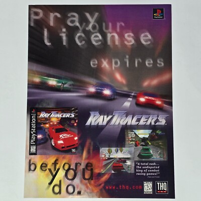 Ray Tracers PlayStation 1 PS1 License Print Ad/Poster Promo Art