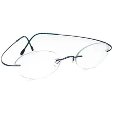 Silhouette Eyeglasses M 7473 /45 6065 Satin Blue Rimless Frame Austria 52-21 145