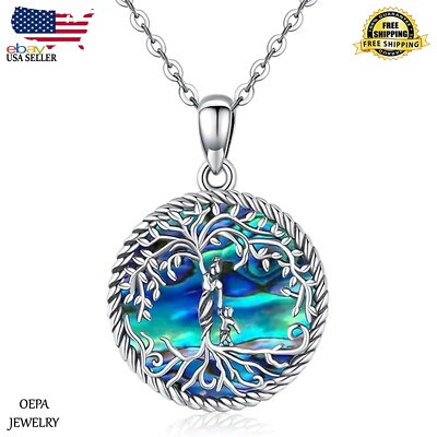 Tree of Life Necklace 925 Sterling Silver Mother Daughter Necklace