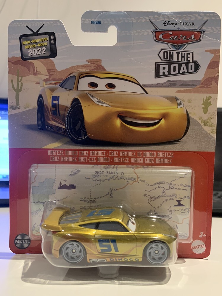 Disney Pixar Cars - Golden Rusteze Dinoco Cruz Ramirez Official Race Car