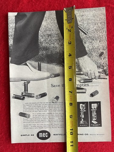 Vintage 1962 Print Ad MEC Mayville Engineering Co. Ammo Reloaders 250, 400, 550 - Picture 6 of 7
