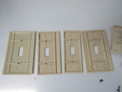 VINTAGE Monowatt Light Switch WALL PLATE Toggle Off White Break Off - Picture 7 of 10