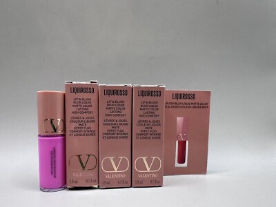 10* VALENTINO LIP&BLUSH BLUR LIQUID MATTE LASTING 302R PINK IS PUNK 3.9ML MINI