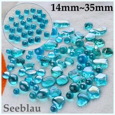 See Blue Glassnuggets Klocki dekoracyjne Kamienie mugolskie Szklana perła Wazon Dekoracyjny 14mm ~ 35mm