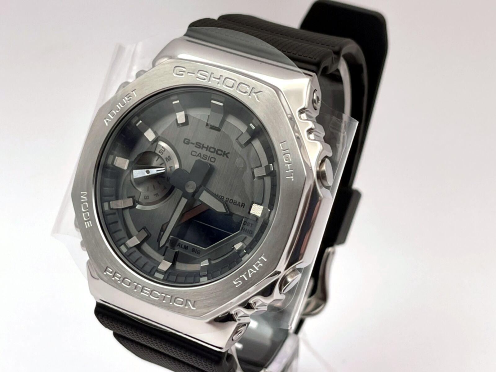 Casio G-SHOCK GM-2100-1A 44.4mm Silver Resin Case with Black Resin 
