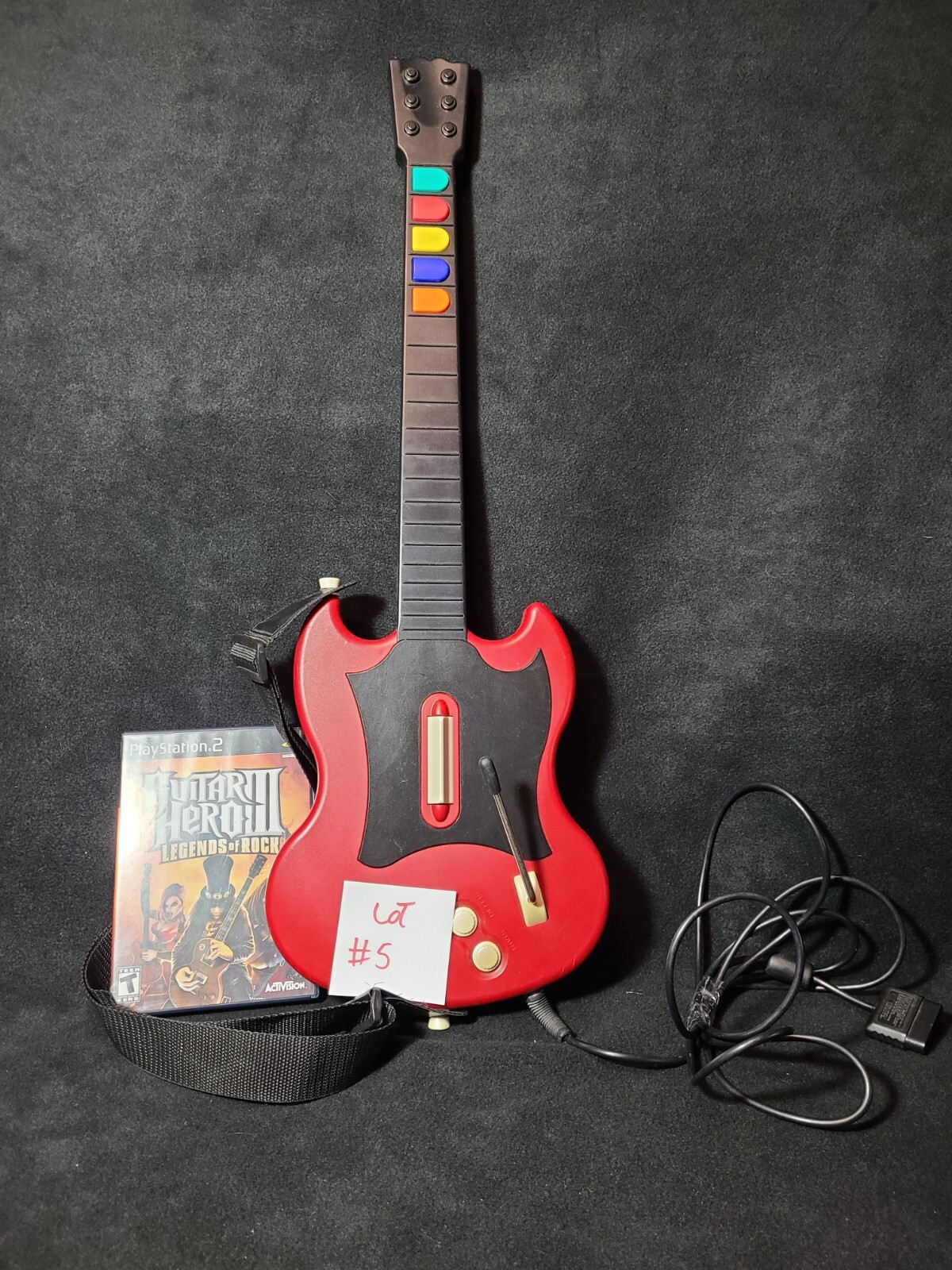 PS2 Guitar Hero SG Red Octane Wired Controller Playstation 2 Tested