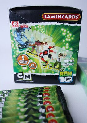 BEN 10 LAMINCARDS FULL BOX OF 24 SEALED BOOSTER PACKS + ALBUM 2009