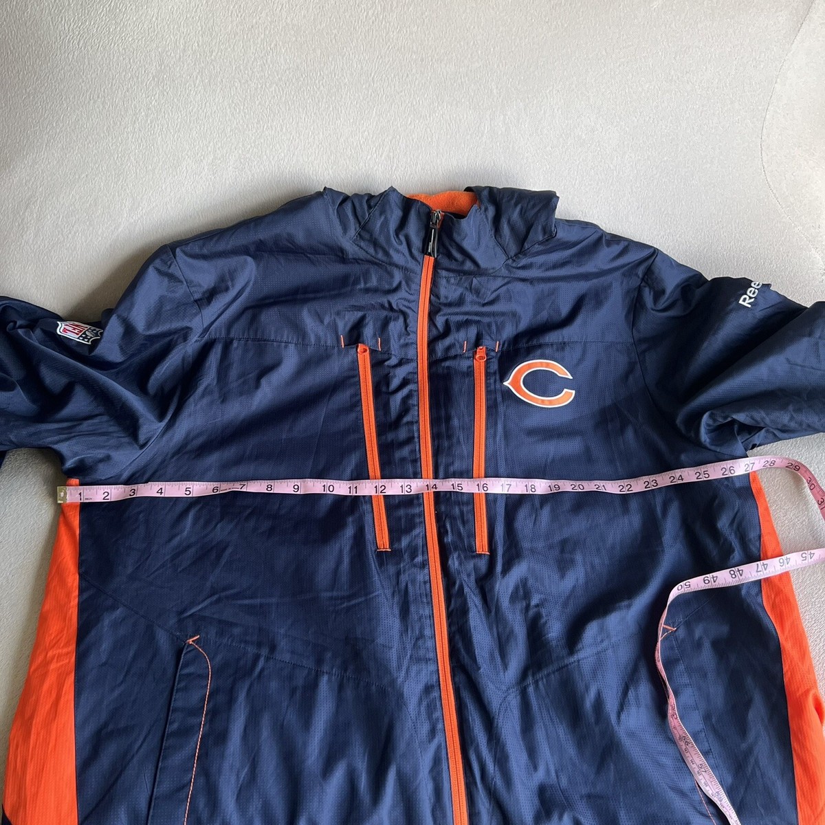 Reebok Chicago Bears Authentic Sideline Full Zip Jacket Mens