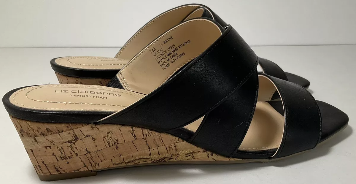 Liz claiborne black best sale sandals