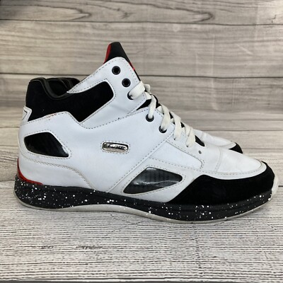 FUBU Mid Basketball Shoes Men Size 12 Casual Athletic Sneakers White Black  Red