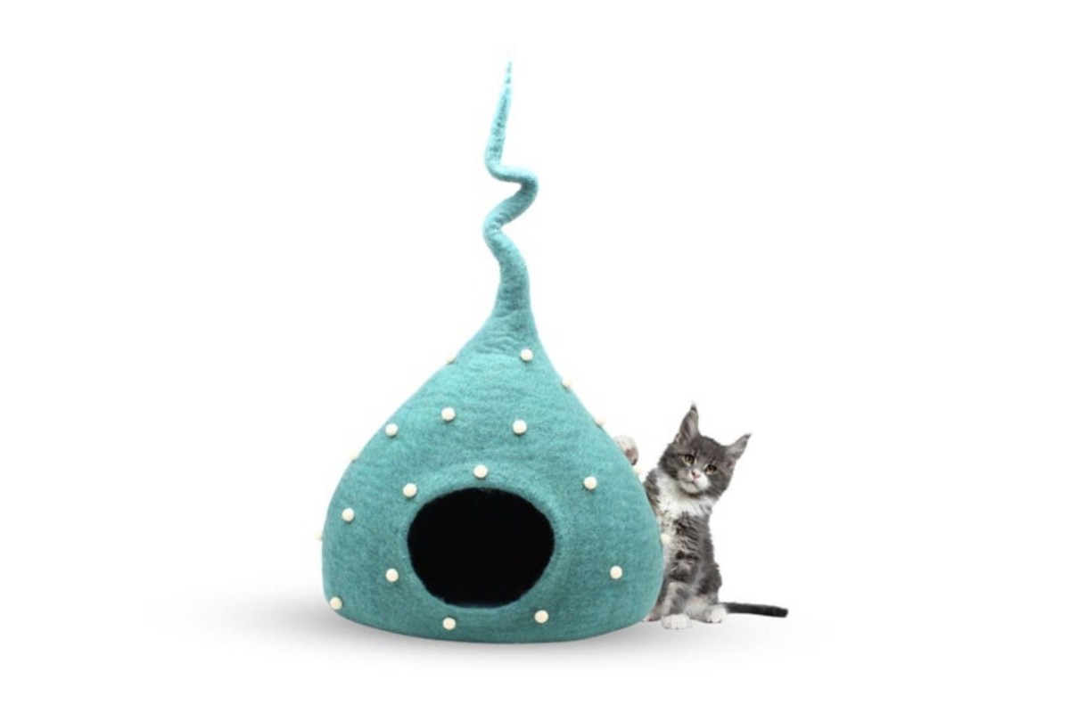 Tail Design Felted Cat House For Your Pet| Warm And Soft Cat Cave| Pet  Furniture
