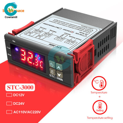 12/24/110-220V STC-3000 Digital Display Temperature Controller Thermostat NTC