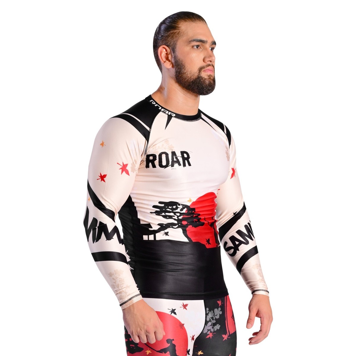 Rash Guard ROAR Per MMA E BJJ &ndash; Manica Lunga, Nero, Unisex, Per Grappling E Allenamento