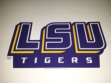 LSU Tigers Sticker Decal 9" x 5"   set of 12 stickers 