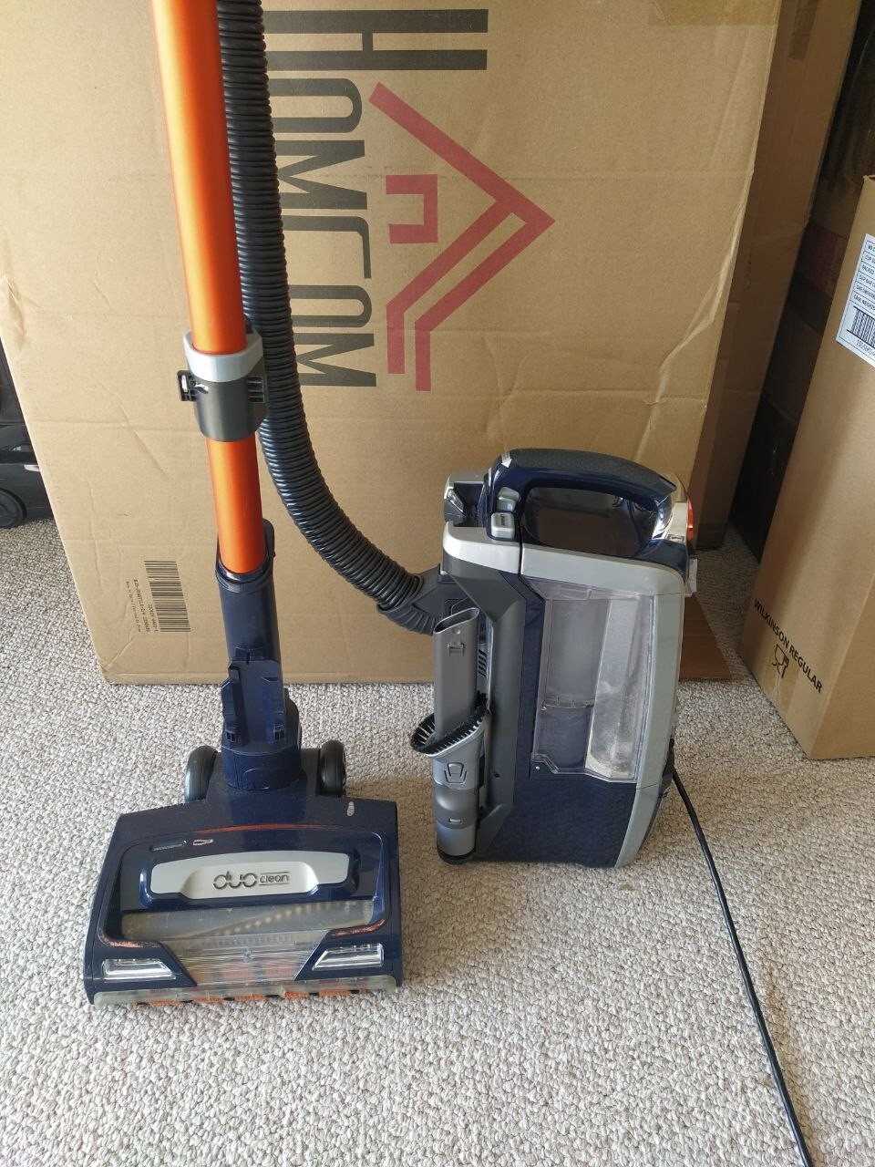 Shark Powerful Anti Hair Wrap Upright Vacuum Cleaner Navy/Orange