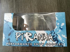Piranha Black Frame Ski Snowboard Goggles