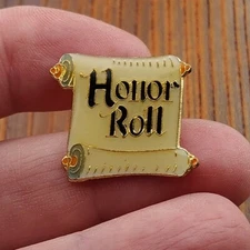 Vintage Honor Roll Scroll Lapel Pin