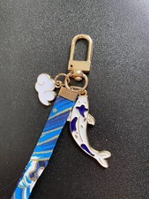 Japan Maneki Neko Lucky cat Koi Fish Wristlet Strap keychain bag charm kawai