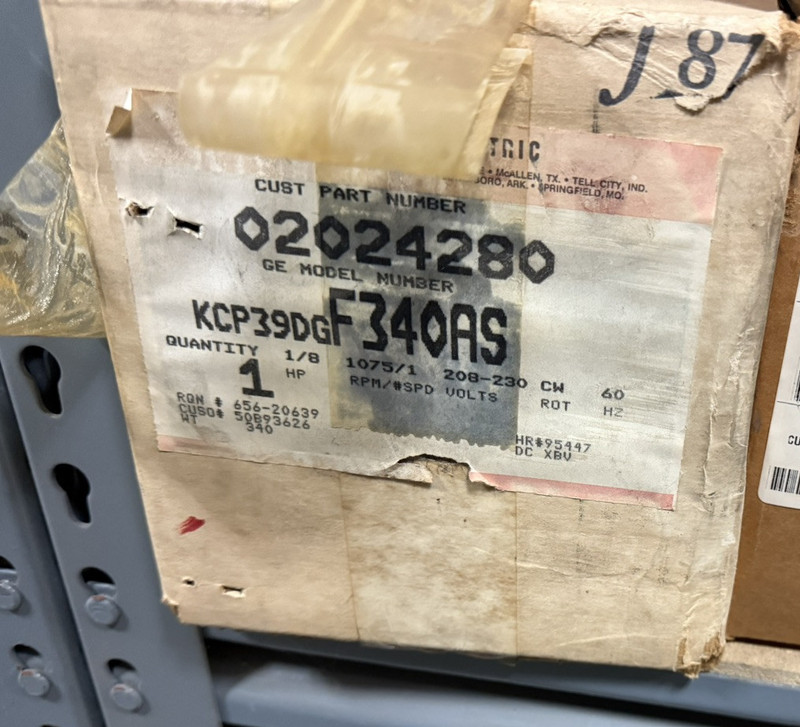 GE MOTORS, 5KCP36DGF340AS, McQuay, 802024280, 1/8HP, Motor - NEW IN BOX