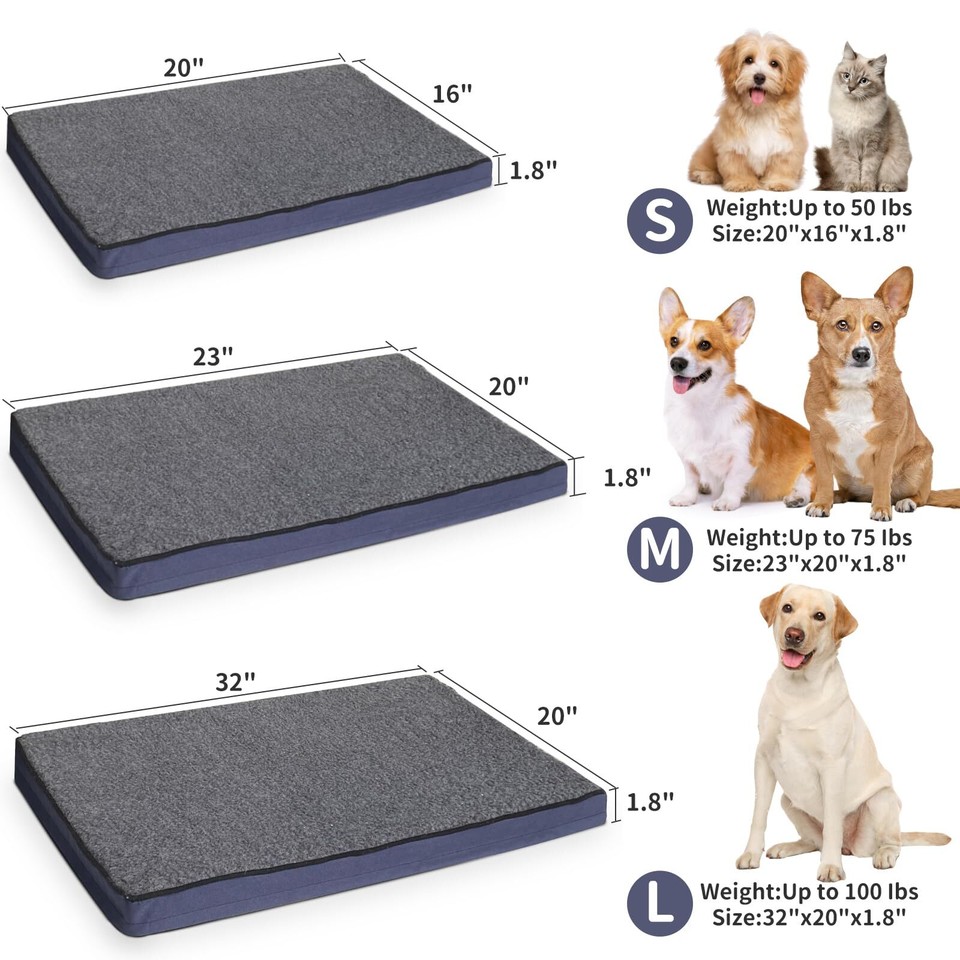 Outdoor Pet Heating Pad for Dogs & Cats 100 Waterproof Memory Foam