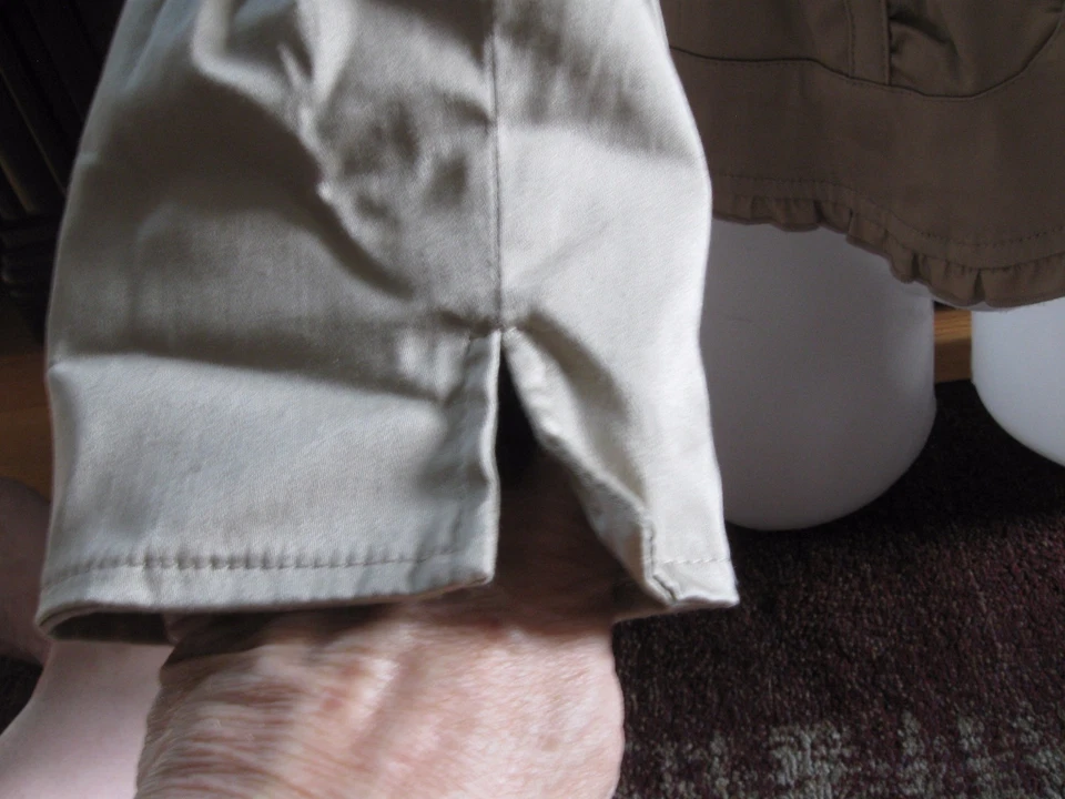 ERIN, MUJER Blazer Caqui Mezcla Algodón Acanalado Manga Larga Carrera, Talla M Foto 4 de 4