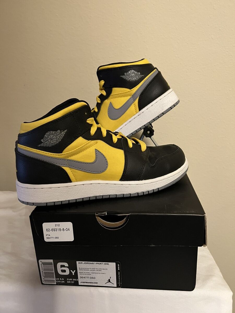 Air Jordan 1 Phat (GS) Black/Stealth-SPD Yellow-White Air Jordan 1 Phat (GS) Black/Stealth-SPD Yellow-White