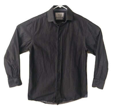 charles tyrwhitt black dress shirt Charles Tyrwhitt Dress Shirt Mens 15 33 Classic Fit Long Sleeve Dark Gray  Cotton