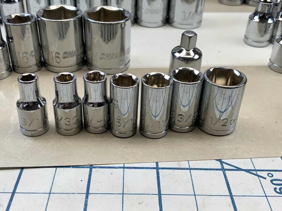 Channellock 40+pcs Socket Lot, 1/2-3/8-1/4 Drive - Taiwan - Image 3 of 4