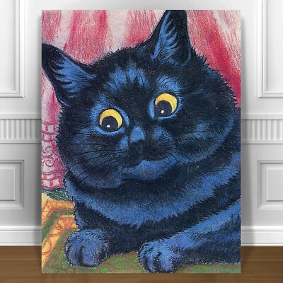 Louis Wain - Famous Cat Art CANVAS PRINT Poster 10x8