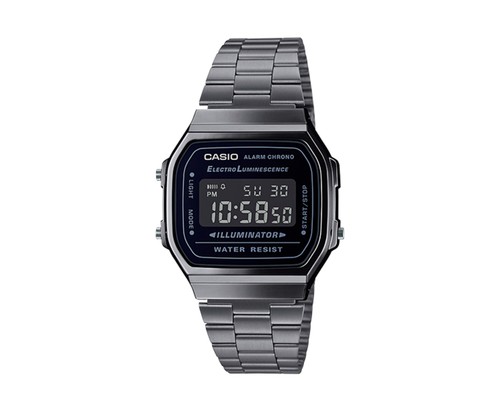 Casio VINTAGE A168WGG Digitale Metallo Nero Men's Watch A168WGG-1BVT | eBay